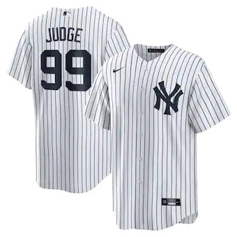 mens nike aaron judge white new york yankees home replica p